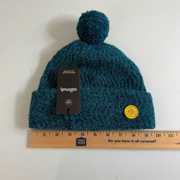 Allbirds Ragen Wool Beanie Hat Teal Marl One Size NWT New With Tags - Picture 8 of 10